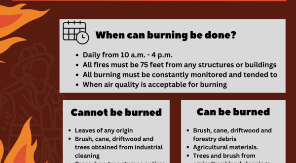 Open Burning Season Begins Jan. 15